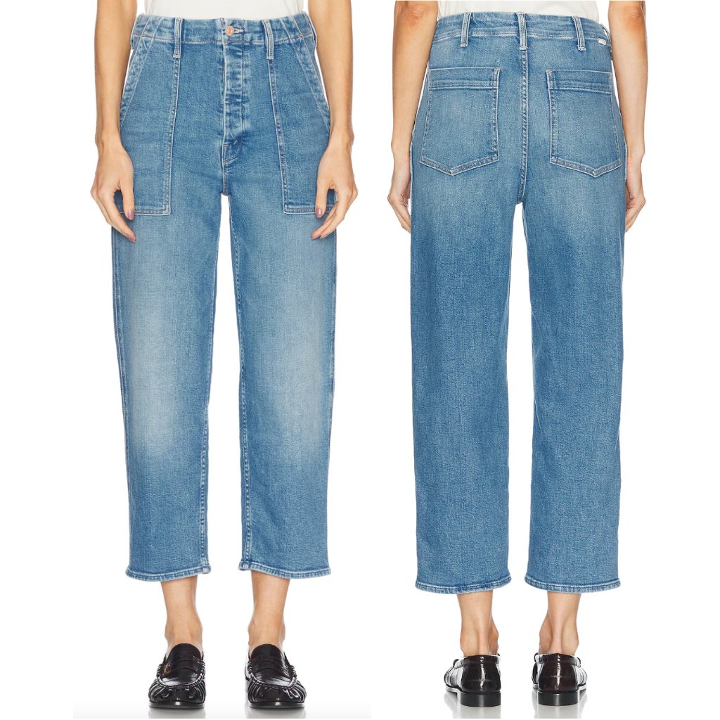Mother The Patch Pocket Private Flood Jeans Size 32 Nwt